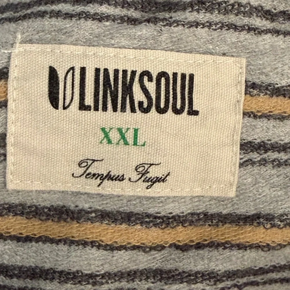 Linksoul Tempus Fugit XXL Lightweight Reverse Stripe‎ Golf Pullover Hoodie LS481